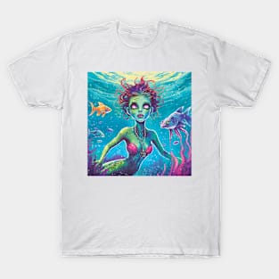 Mermaid Under Water T-Shirt